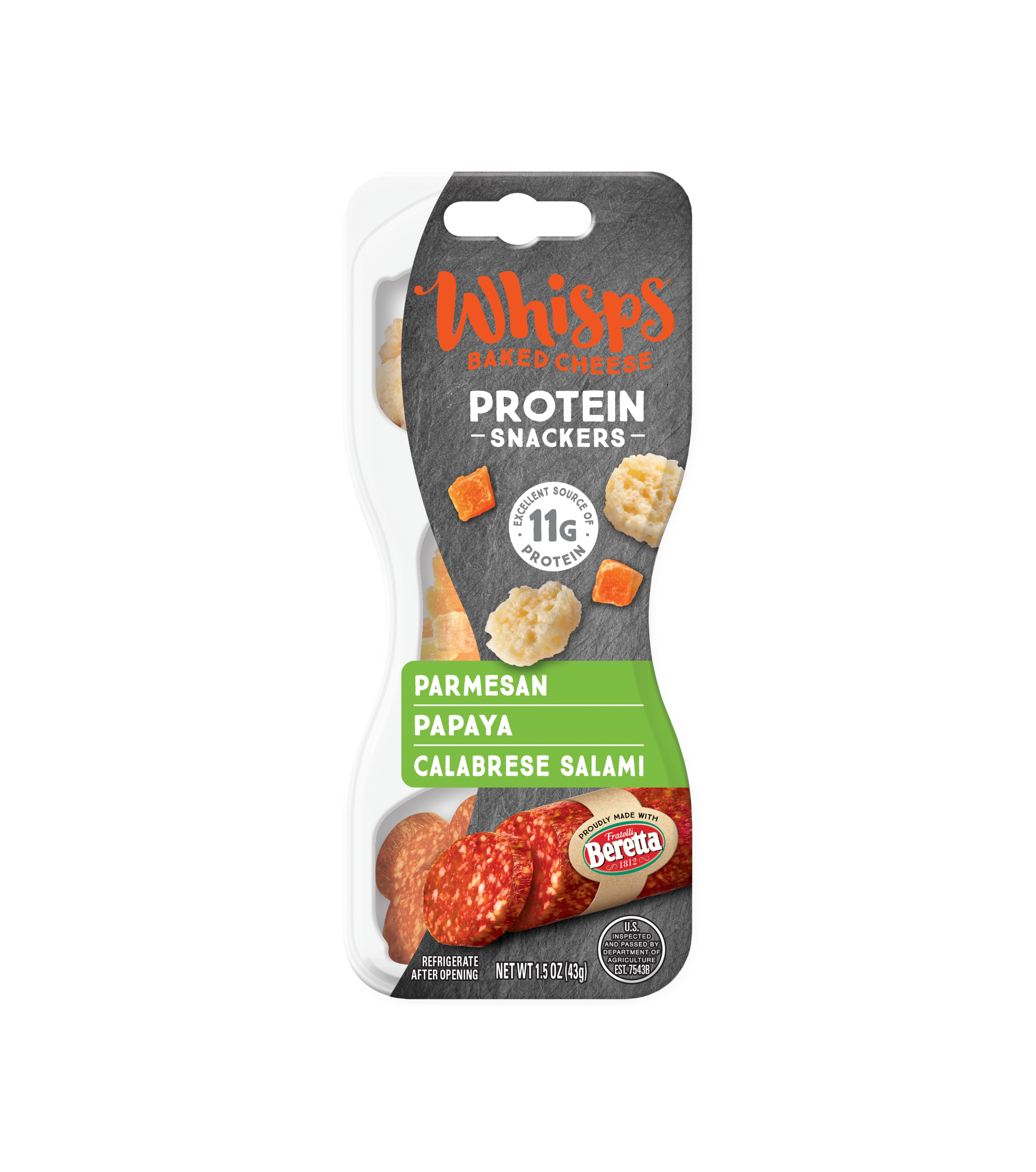 Parmesan, Papaya, Calabrese Salami Protein Snackers