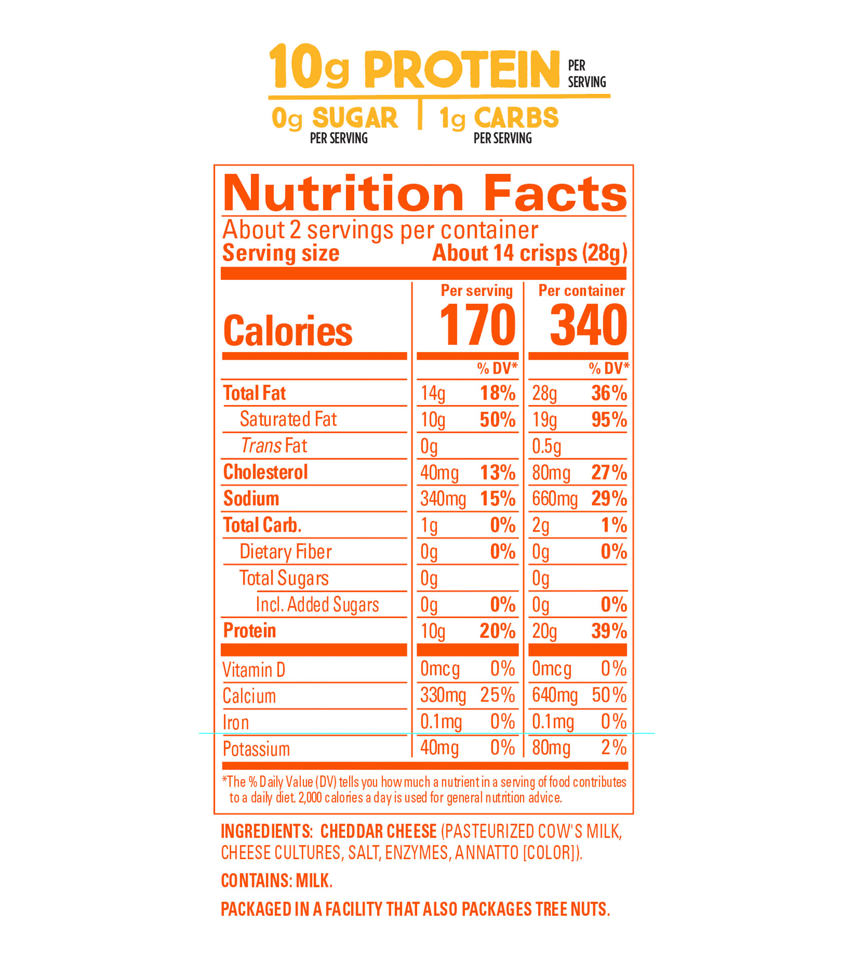 Cheddar Cheese Crisps 1.9 oz