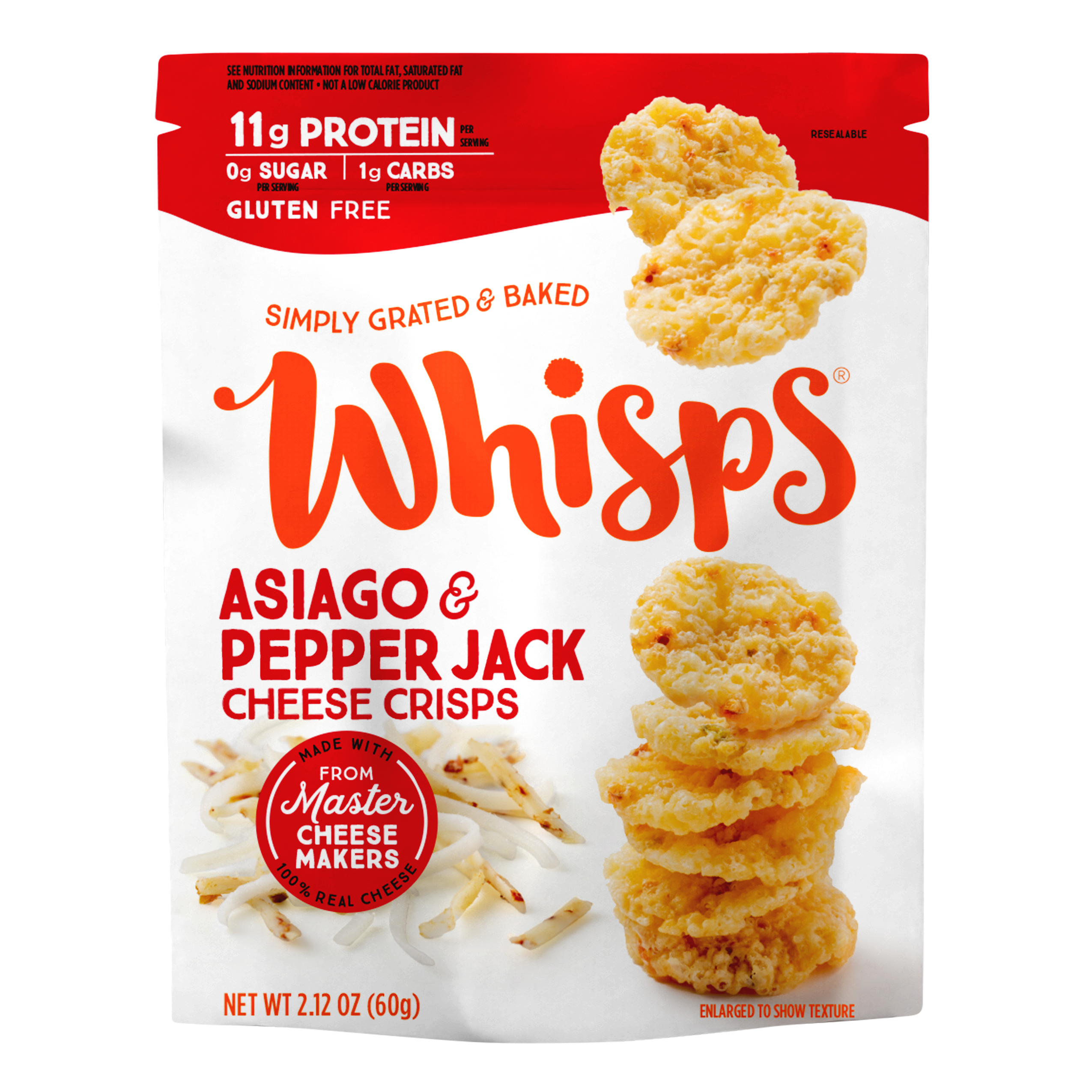 Asiago and Pepper Jack Cheese Crisps 2.12 oz
