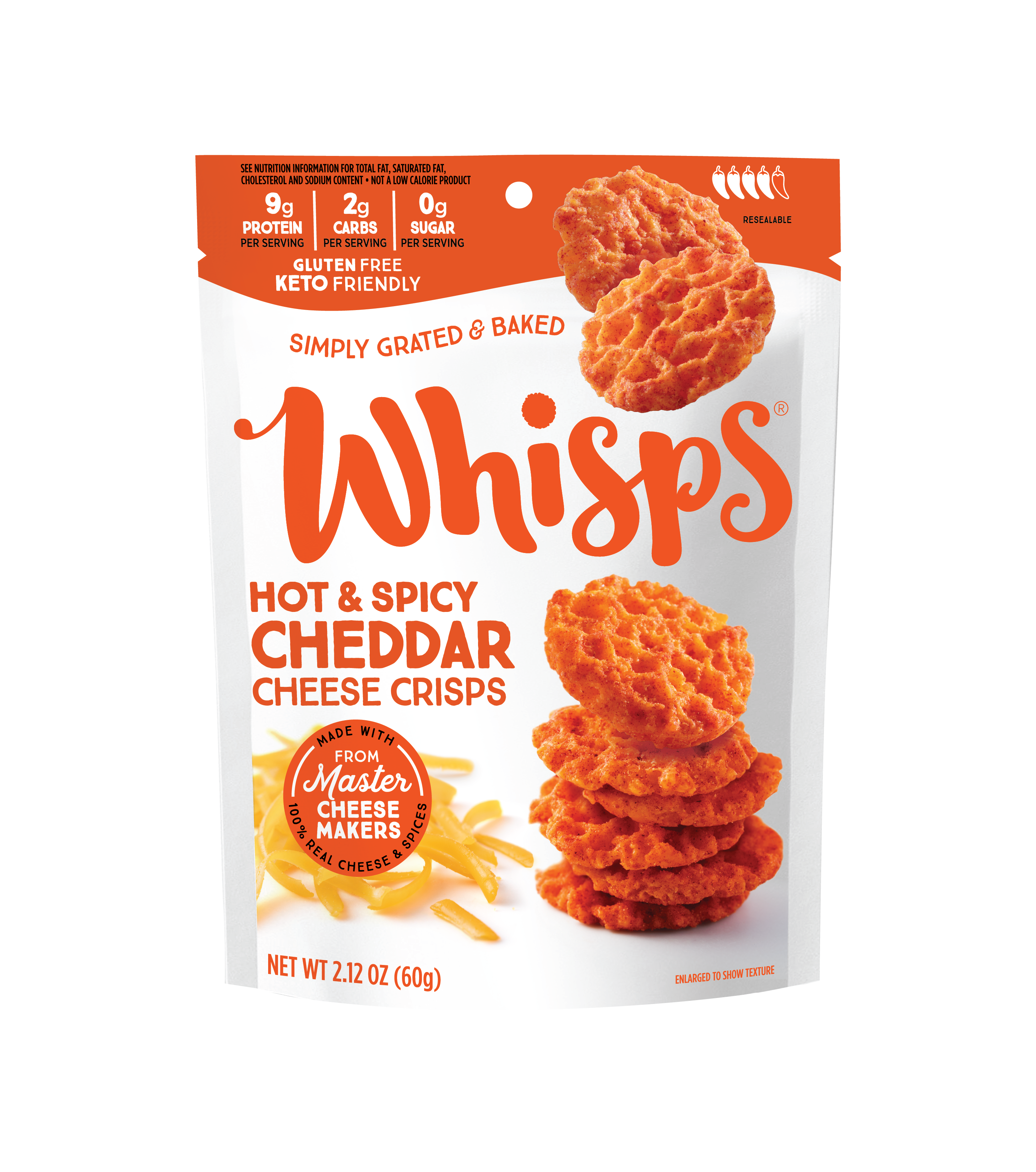 Hot & Spicy Cheddar Cheese Crisps