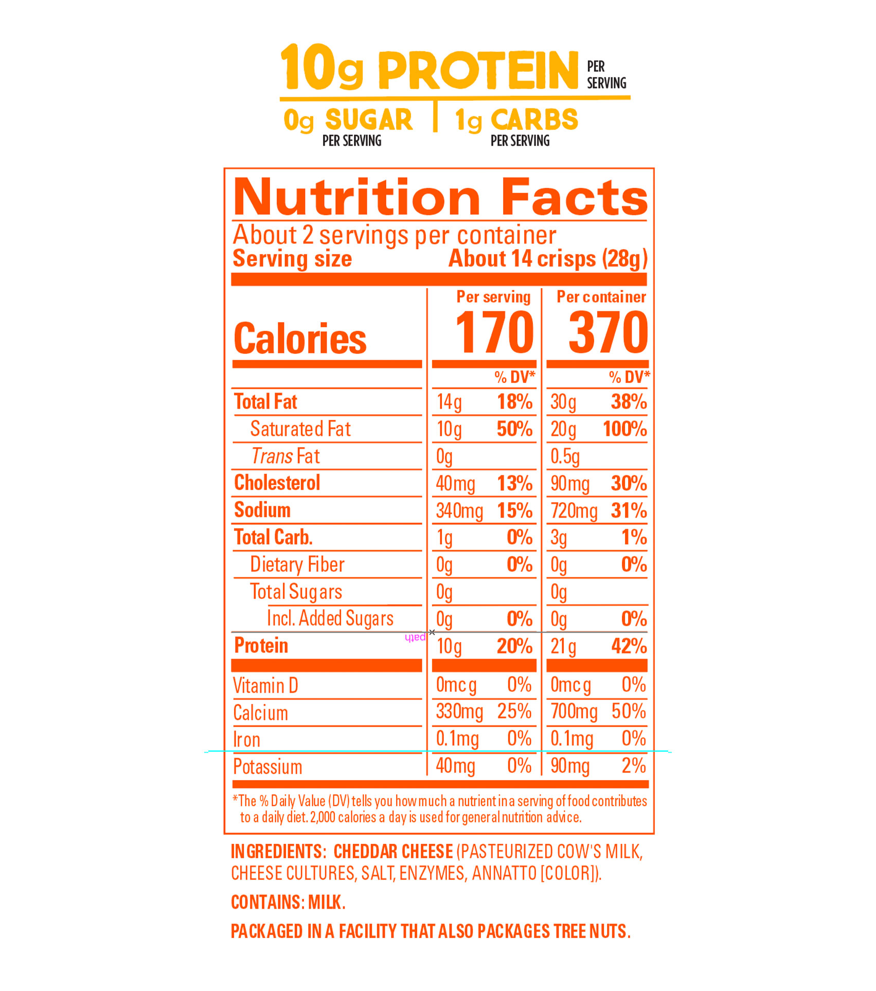 Cheddar Cheese Crisps 2.12 oz