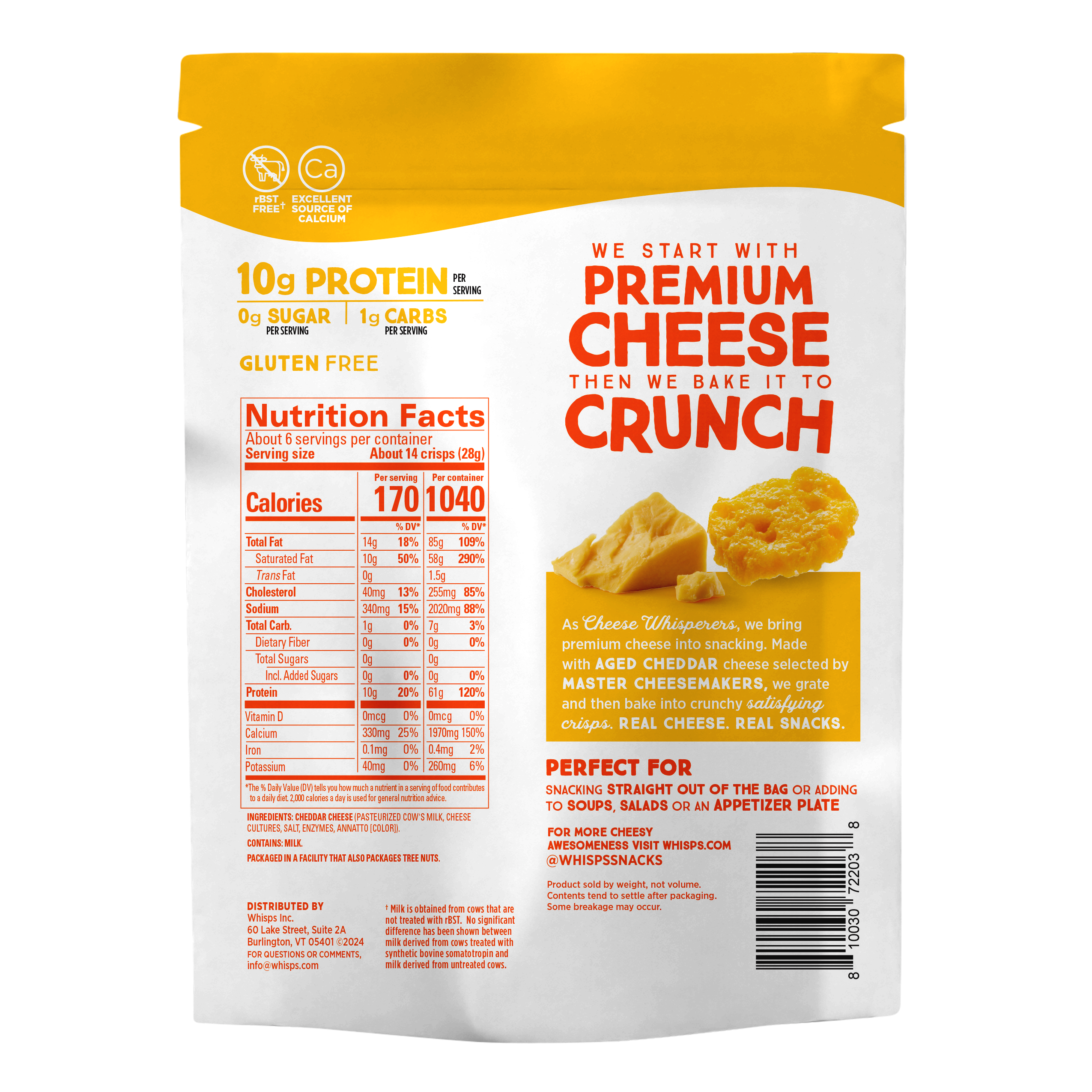 Cheddar Cheese Crisps 6 oz