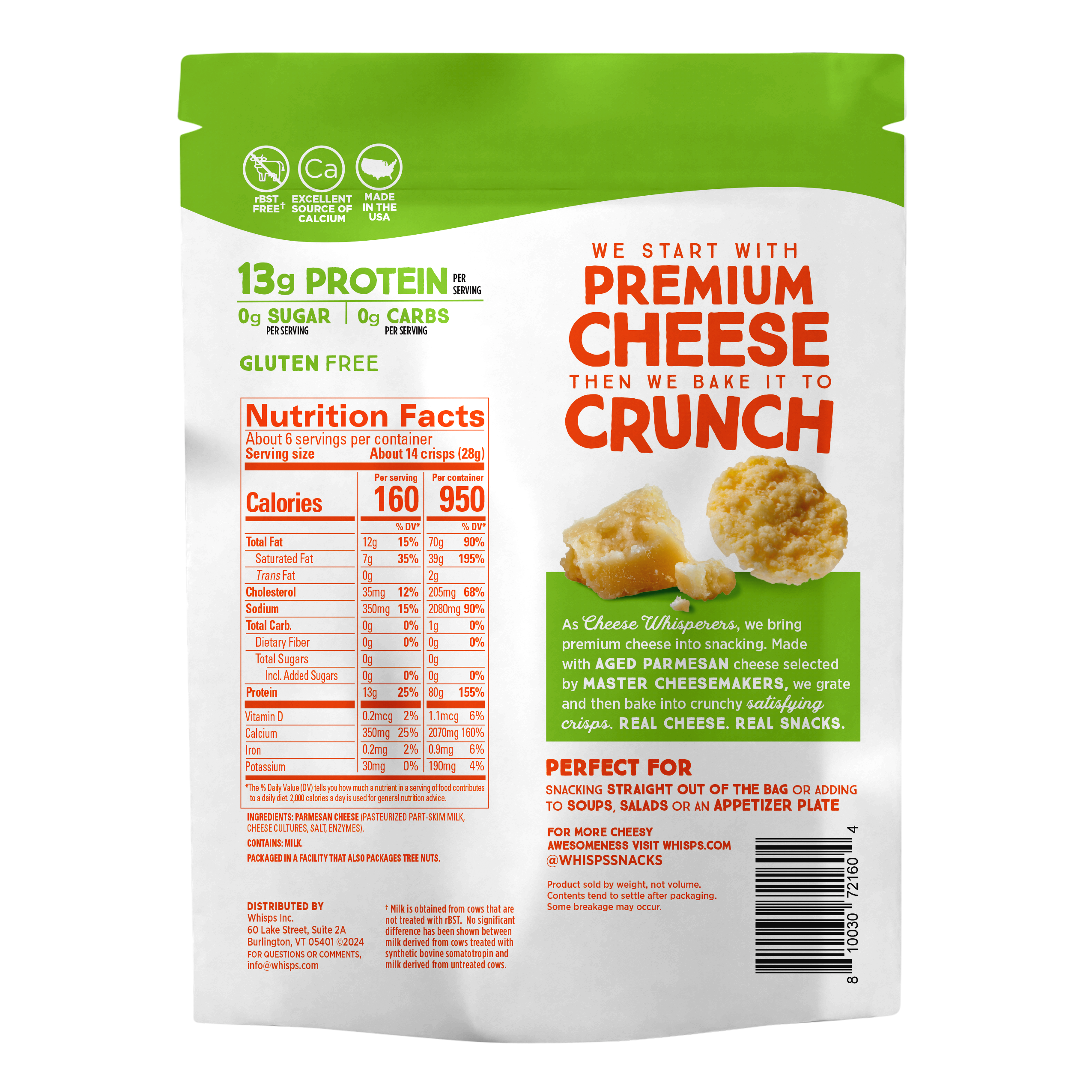 Parmesan Cheese Crisps 6 oz