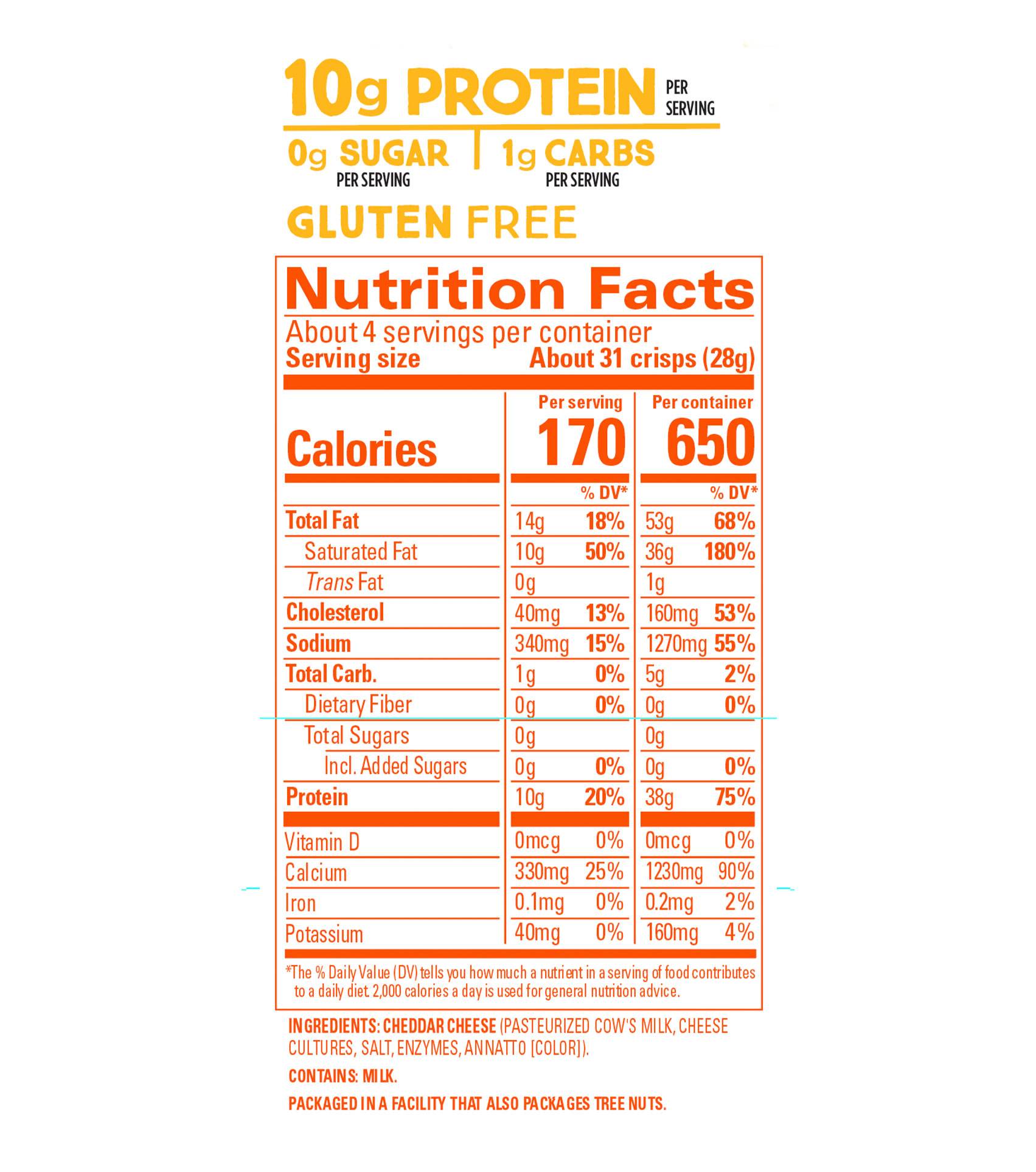 Cheddar Cheese Crisps 3.75 oz