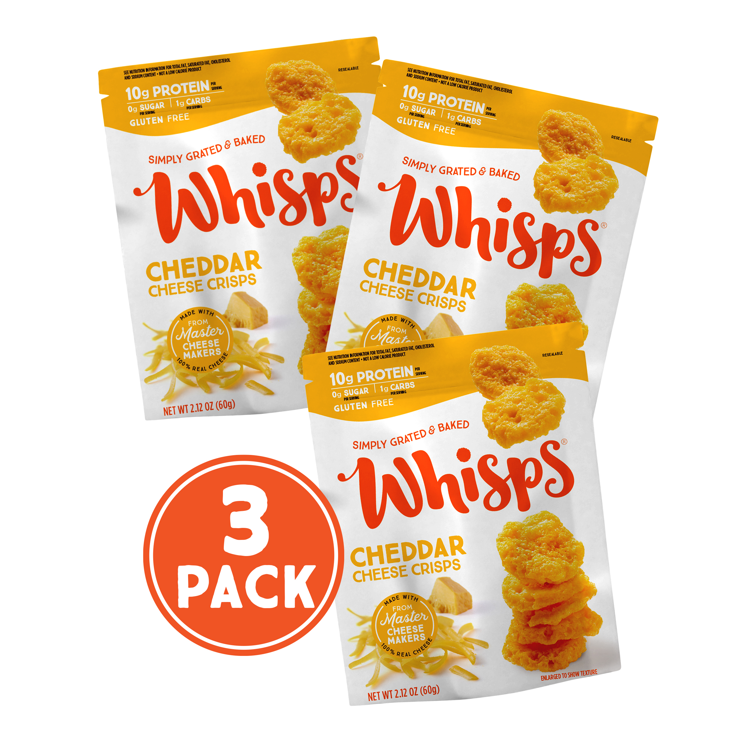 Cheddar Cheese Crisps 2.12 oz • 3 Pack
